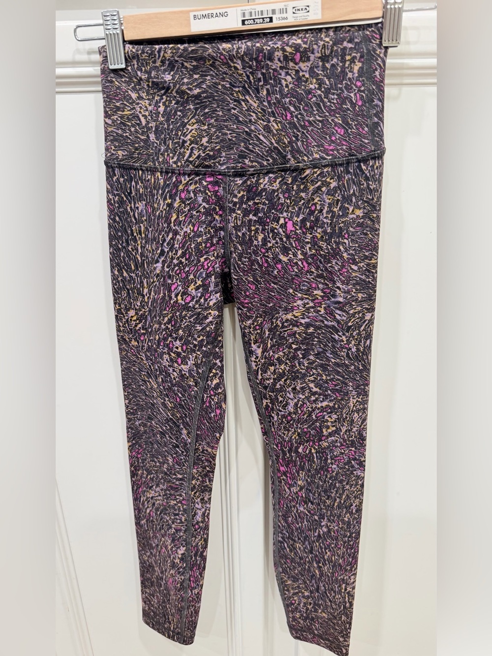 lululemon athletica High-Rise Abstract Print Leggings in Black, Pink & Cream